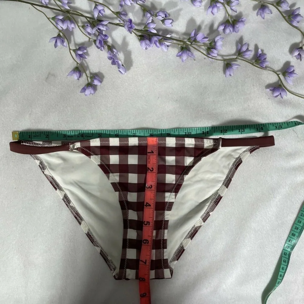NEW‎ $88 Solid & Striped Gingham Bikini Bottoms
